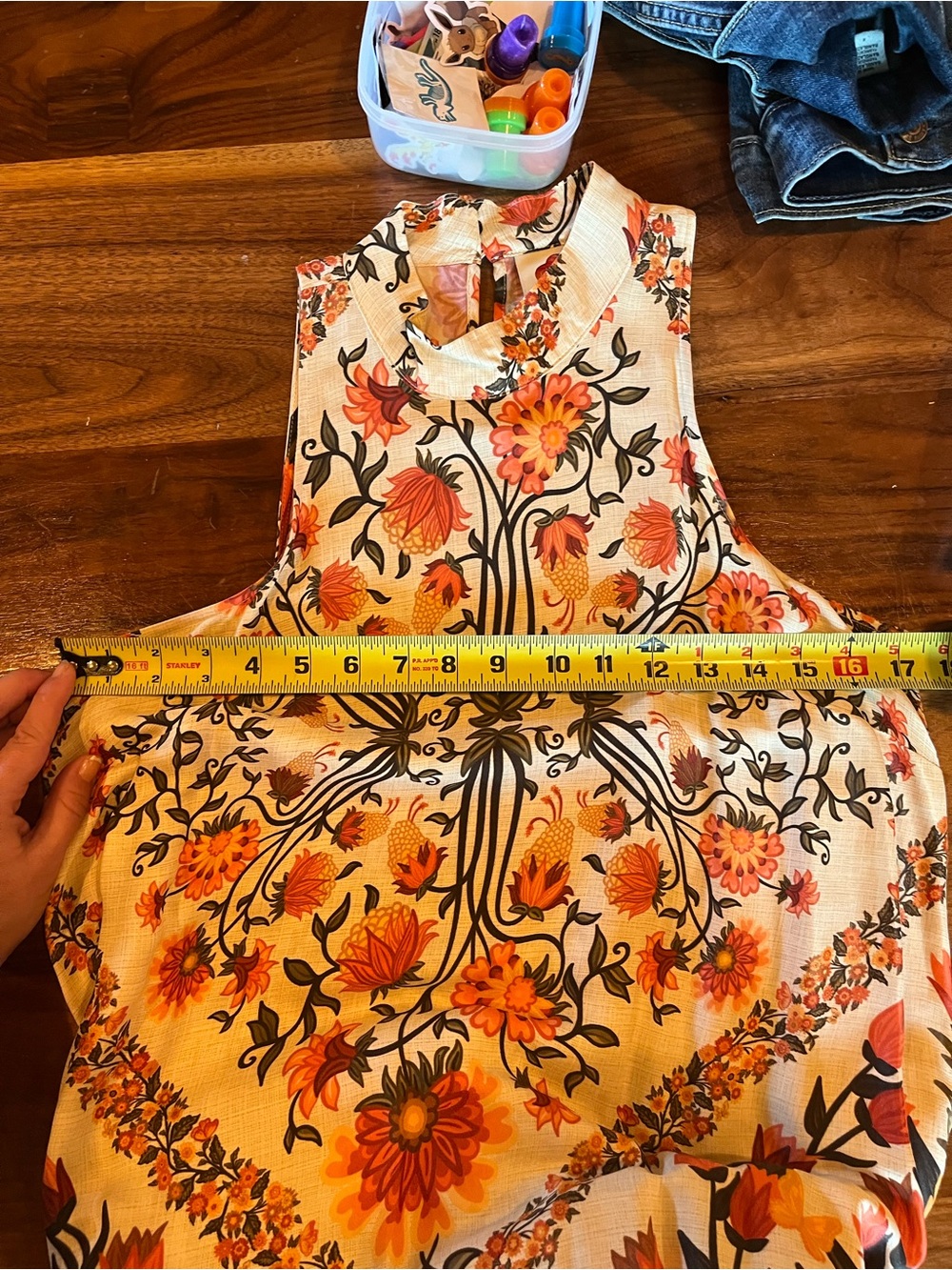 FARM RIO X ANTHROPOLOGIE - High Neck Sleeveless Flowy Cream Floral Maxi Dress - Picture 10 of 11